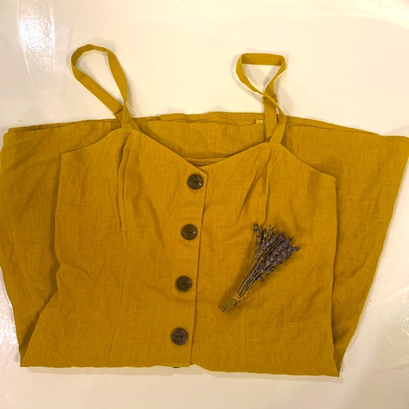 Linen Button Down Dress - Picture 4 of 9